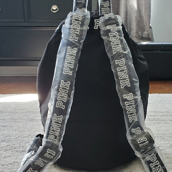 PINK Holo Drawstring Ripstop Backback - Picture 8 of 8